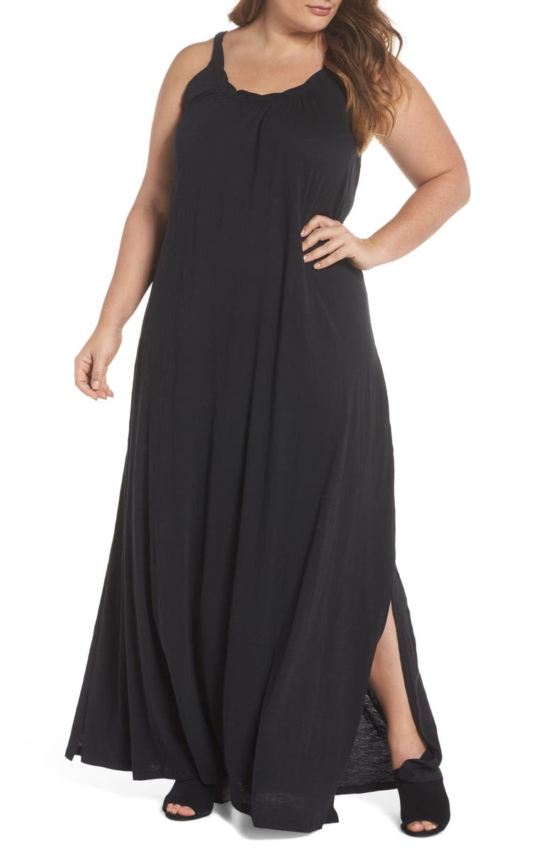 Caslon<sup>®</sup> Twist Neck Maxi Dress, Main, color,