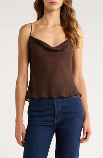 Reformation Astra Floral Cowl Neck Camisole