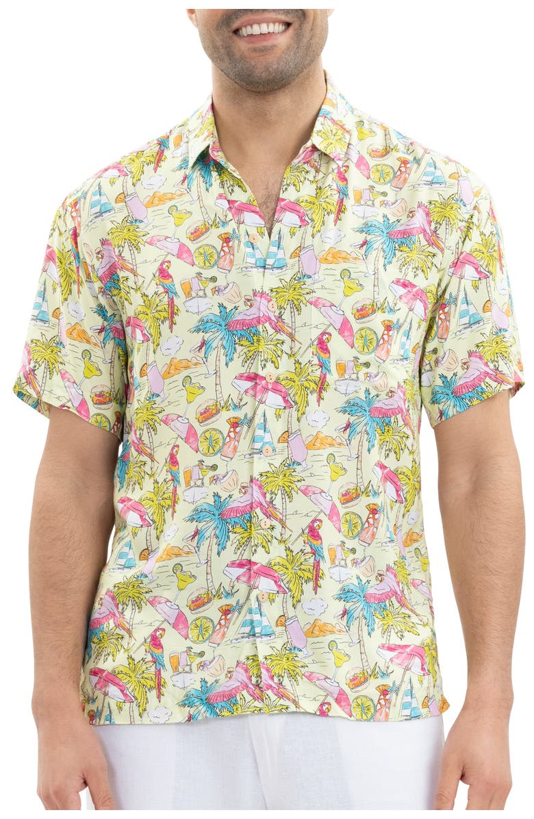 Kenny Flowers Margaritaville by Kenny Flowers - Welcome to Margaritaville - Lime - Short Sleeve Shirt, Main, color, Green