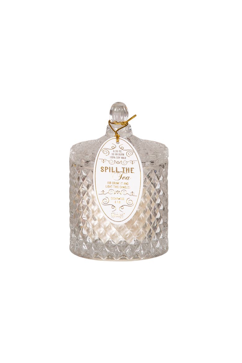Crystal White Spill the Tea Candle Wax White 6.35 oz Burn Time 30, Main, color, White
