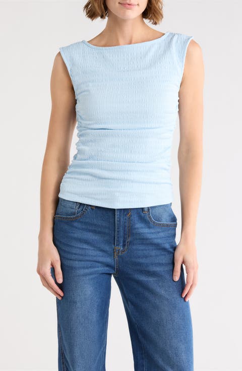 Textured Boatneck Tank