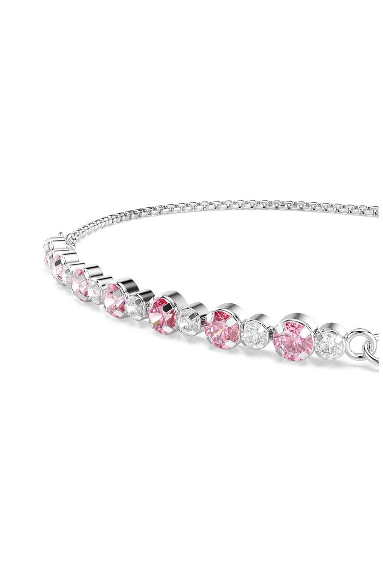 Matrix Rhodium Plated Cubic Zirconia Bracelet, Alternate, color, PINK WITH RHODIUM