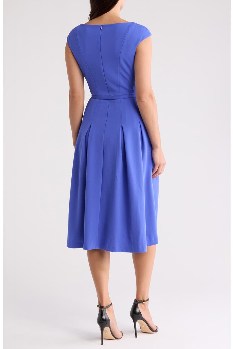 Bateau Neck Cap Sleeve Midi Dress, Alternate, color, PERIWINKLE