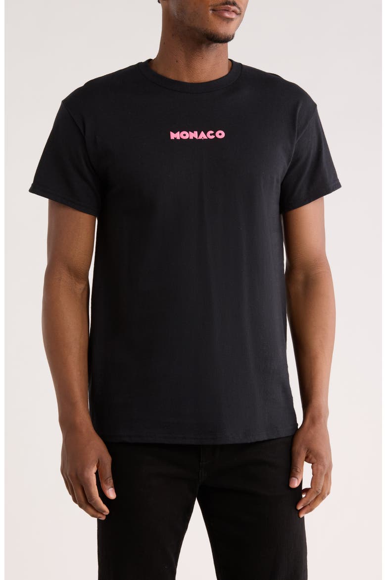 Monaco Graphic Tee, Main, color, BLACK