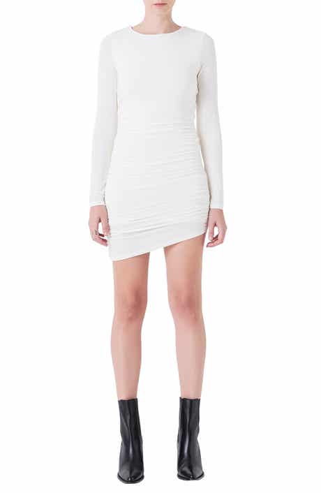 Ruched Long Sleeve Minidress