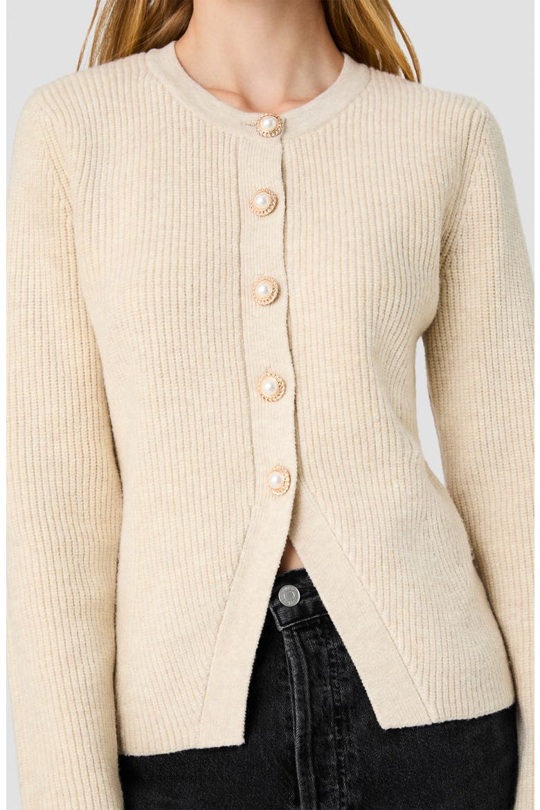 Marley Slim Fit Button-Up Cardigan, Alternate, color, OATMEAL MEL