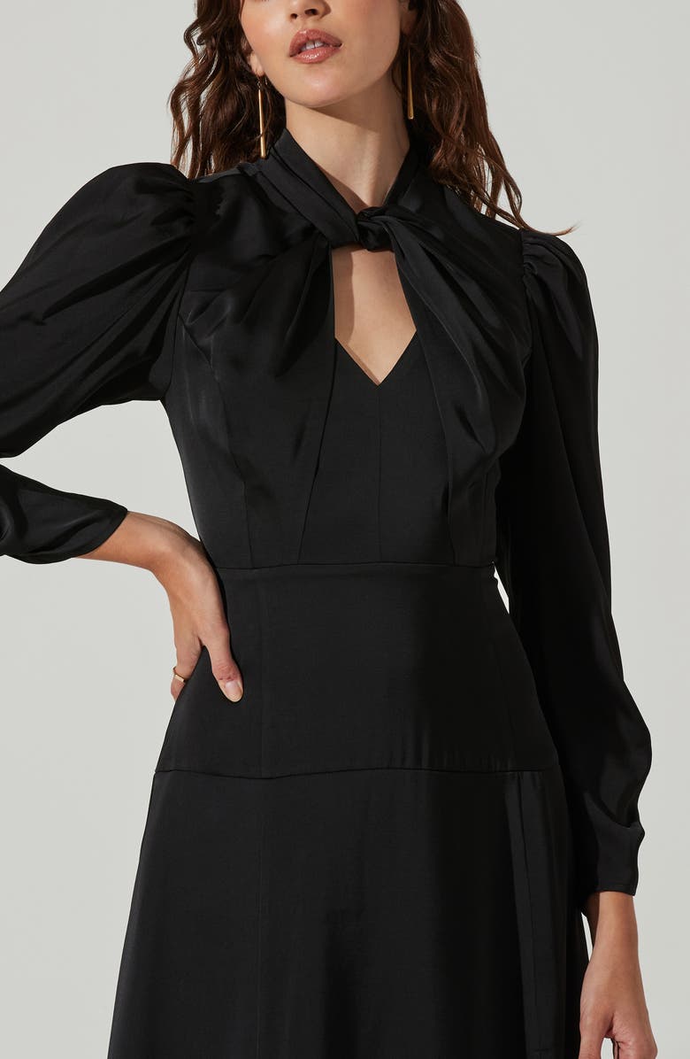 ASTR the Label Twist Mock Neck Long Sleeve Dress, Alternate, color, 