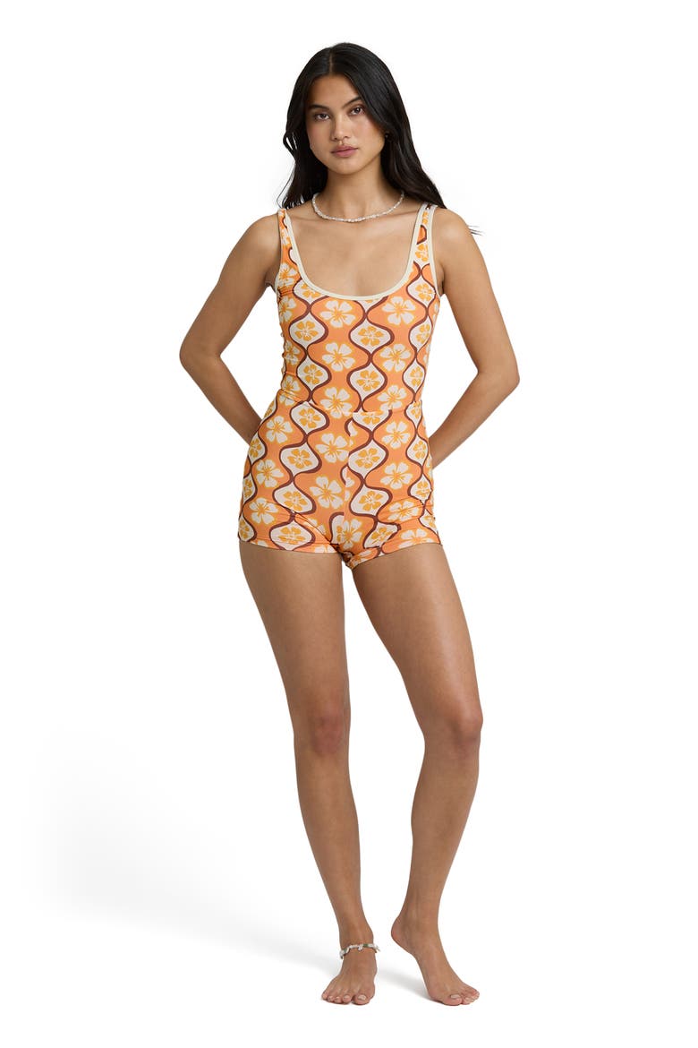Sol Groove One-Piece Surf Swimsuit, Alternate, color, TANGERINE