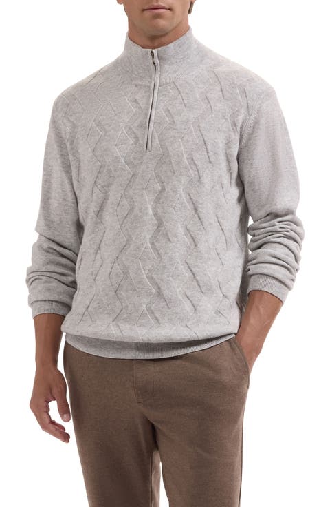Wool & Cashmere Quarter Zip Sweater