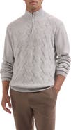 Bugatchi Wool & Cashmere Quarter Zip Sweater