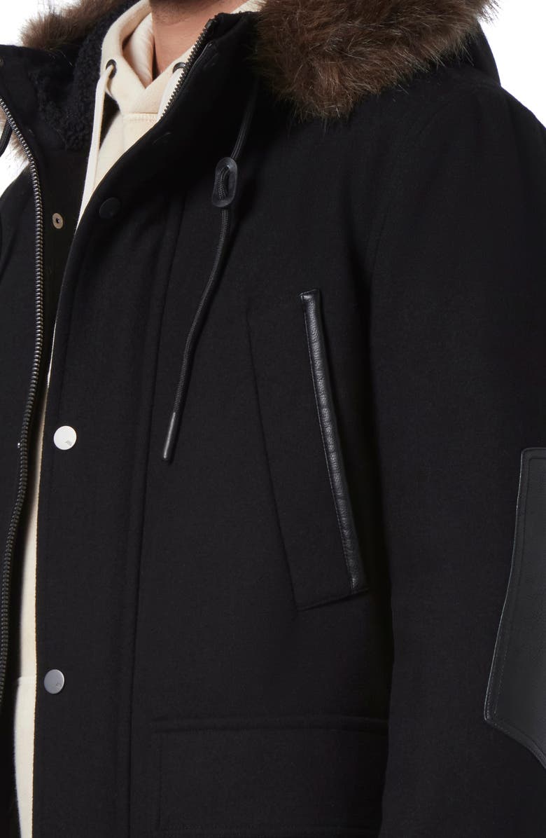 Andrew Marc Dawson Water Resistant Jacket with Faux Fur Trim, Alternate, color, 