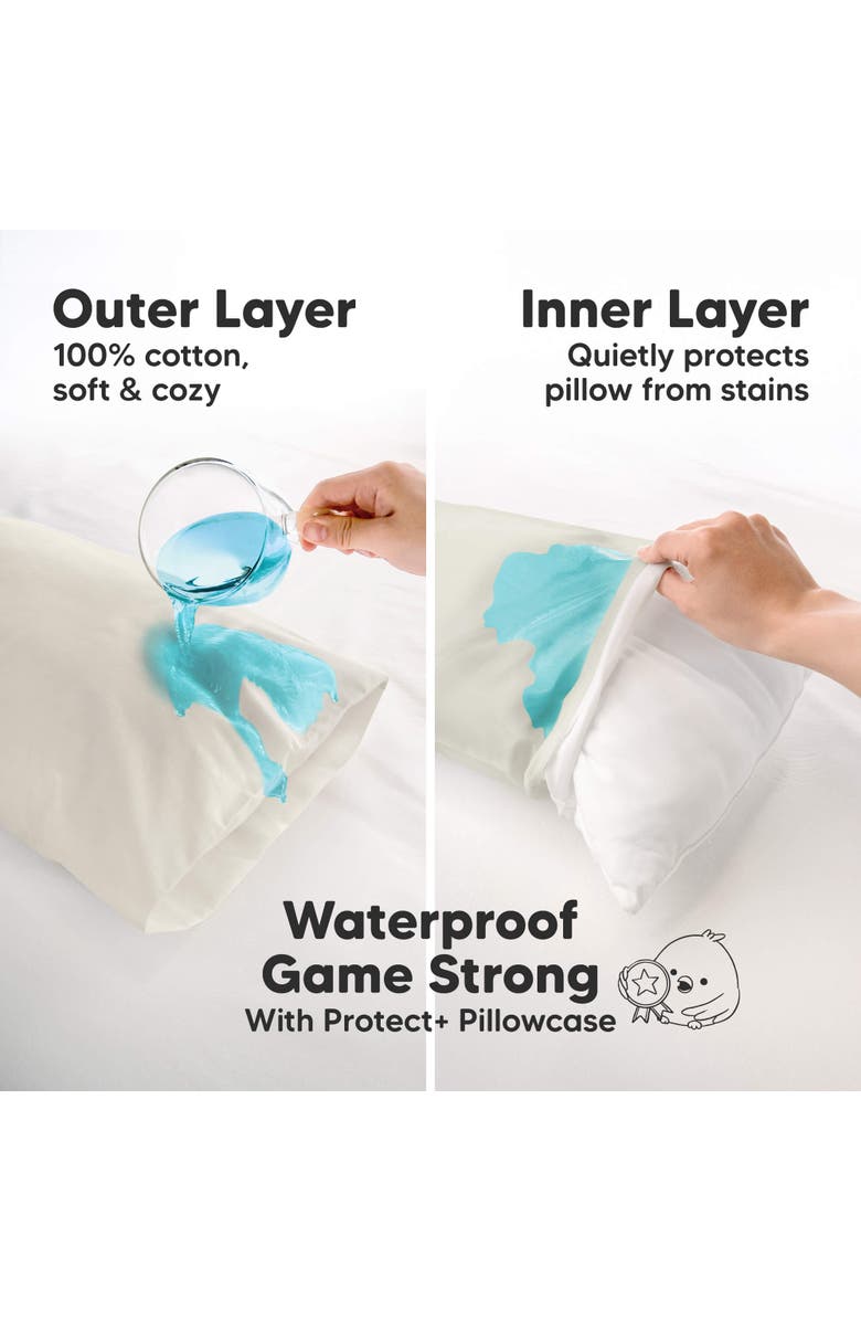 KeaBabies My Little Dreamy [Protect+] Waterproof Pillowcase, Alternate, color, Pearl Gray