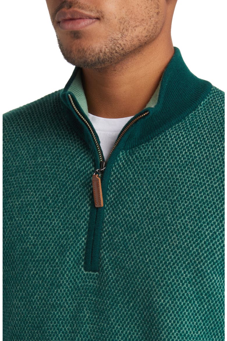 Merino Wool & Cashmere Bird's Eye Sweater, Alternate, color, SAGE