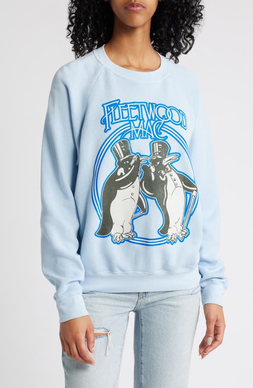 Daydreamer Fleetwood Mac Penguins Graphic Sweatshirt In Powder Blue