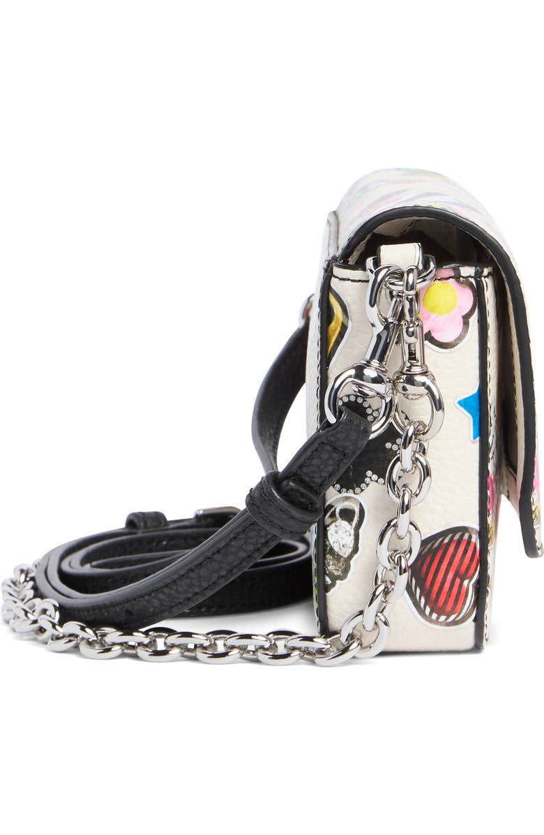 Marc Jacobs Mini Sticker Print Crossbody Bag, Alternate, color, White Multi