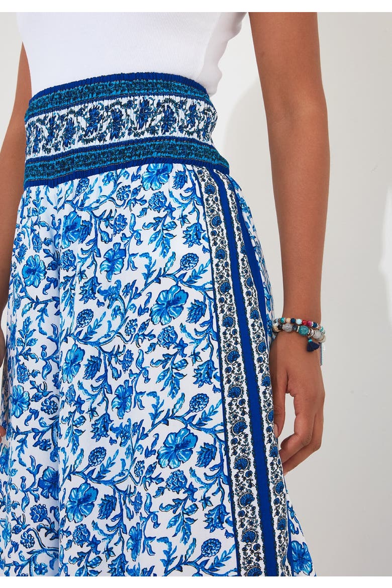 Flowy Crop Beach Pant, Alternate, color, BLUE FLORAL