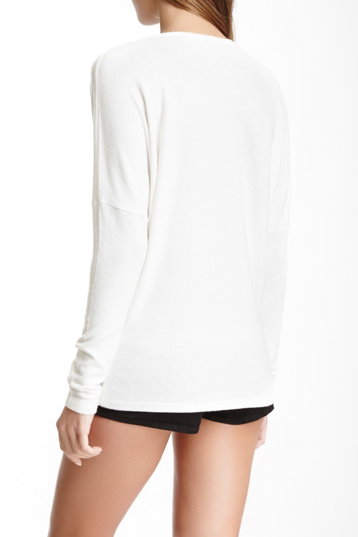 Printed V-Neck Dolman Sweater - image 2
