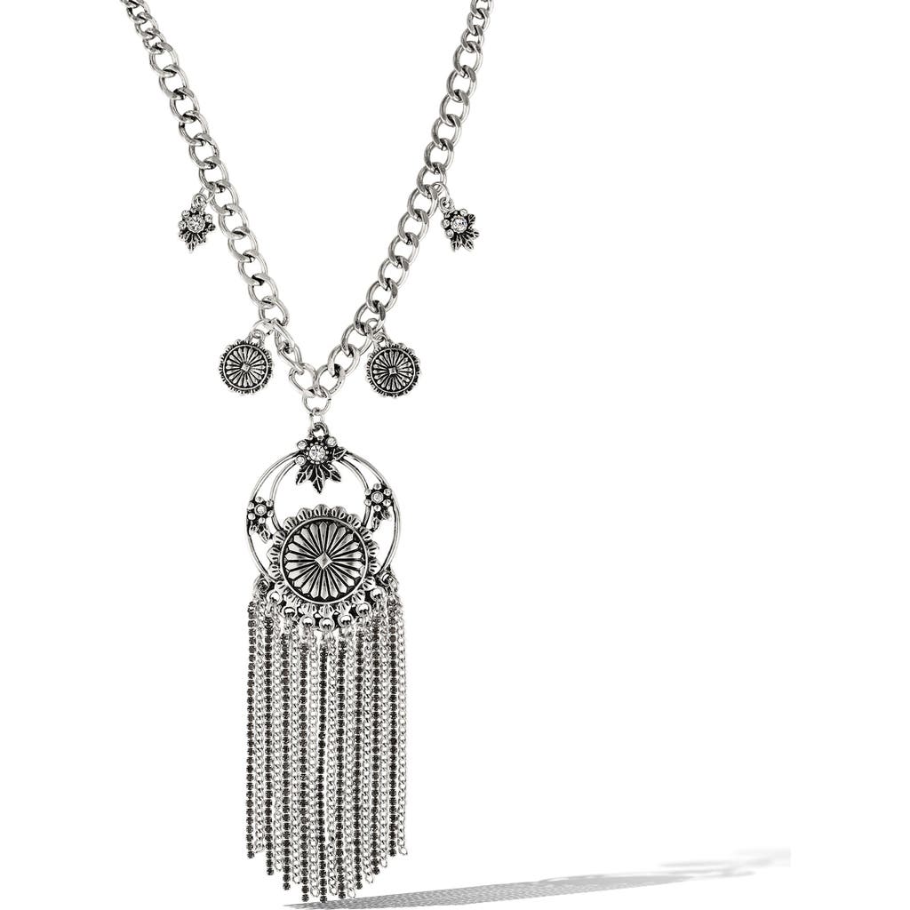 Jessica Simpson Tassel Statement Necklace In Metallic