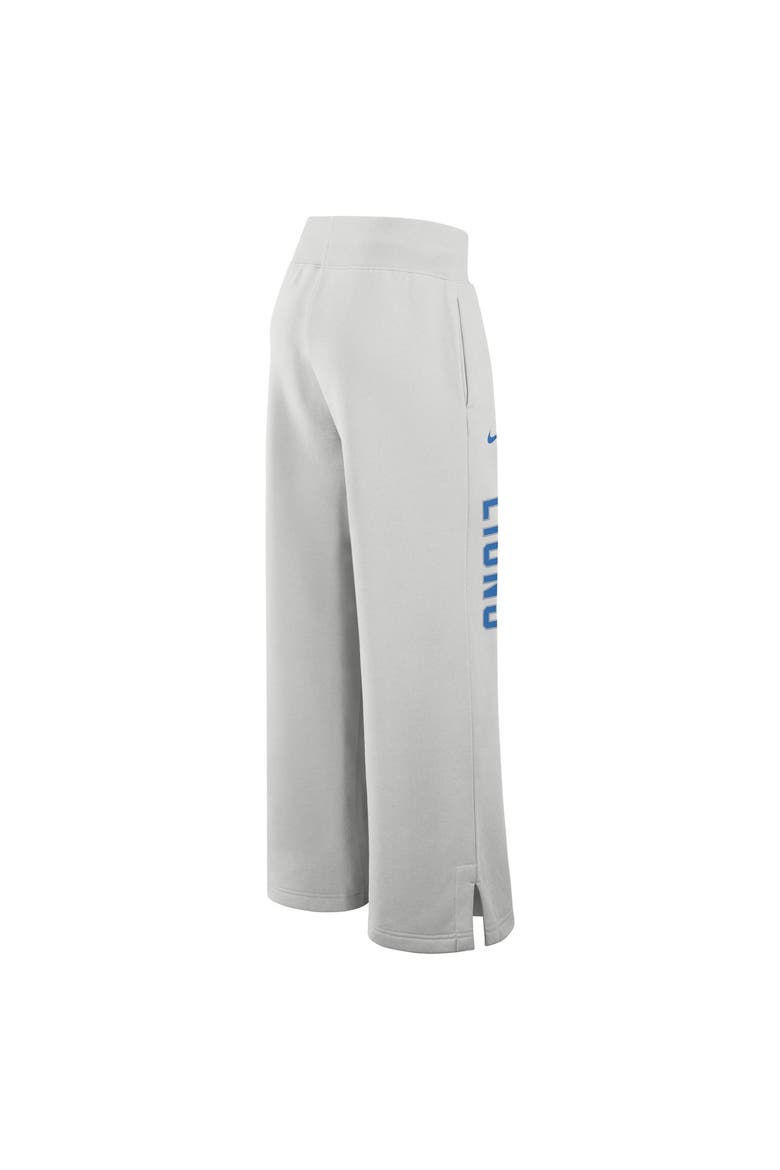 Women's Nike  Gray Detroit Lions Primetime Phoenix Fleece Wide-Leg Sweatpants, Alternate, color, Gray