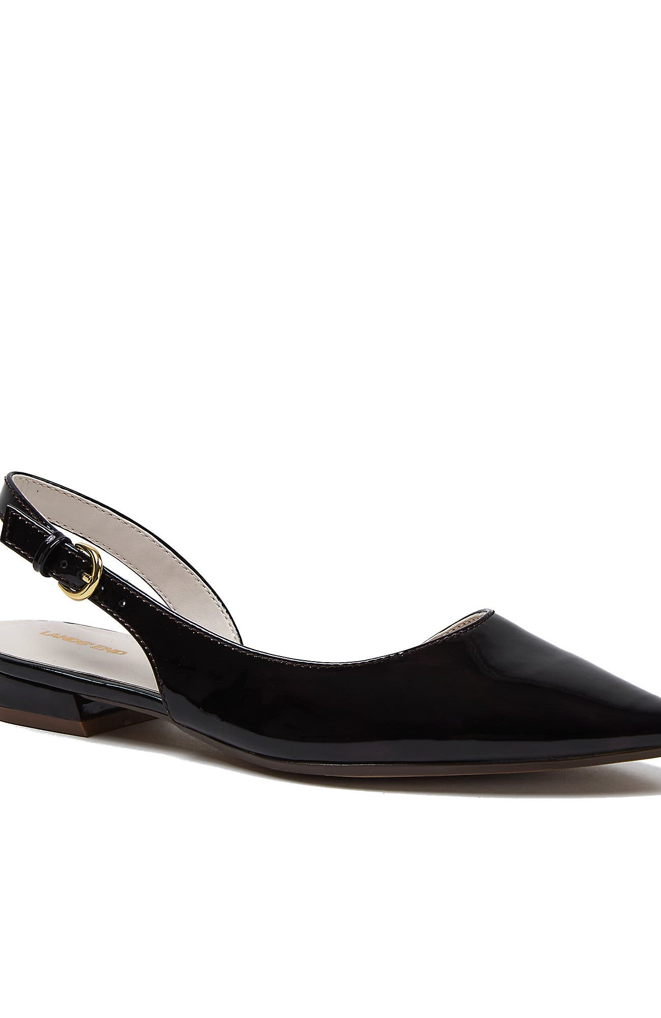 Leather Slingback Low Heels, Main, color, Tortoise/Dark Brown