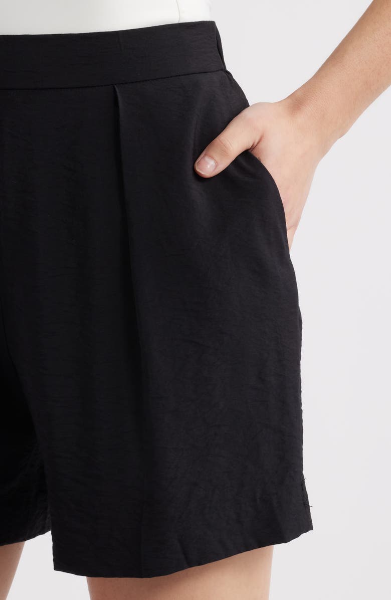 Anne Klein Pleated Pull-On Shorts, Alternate, color,