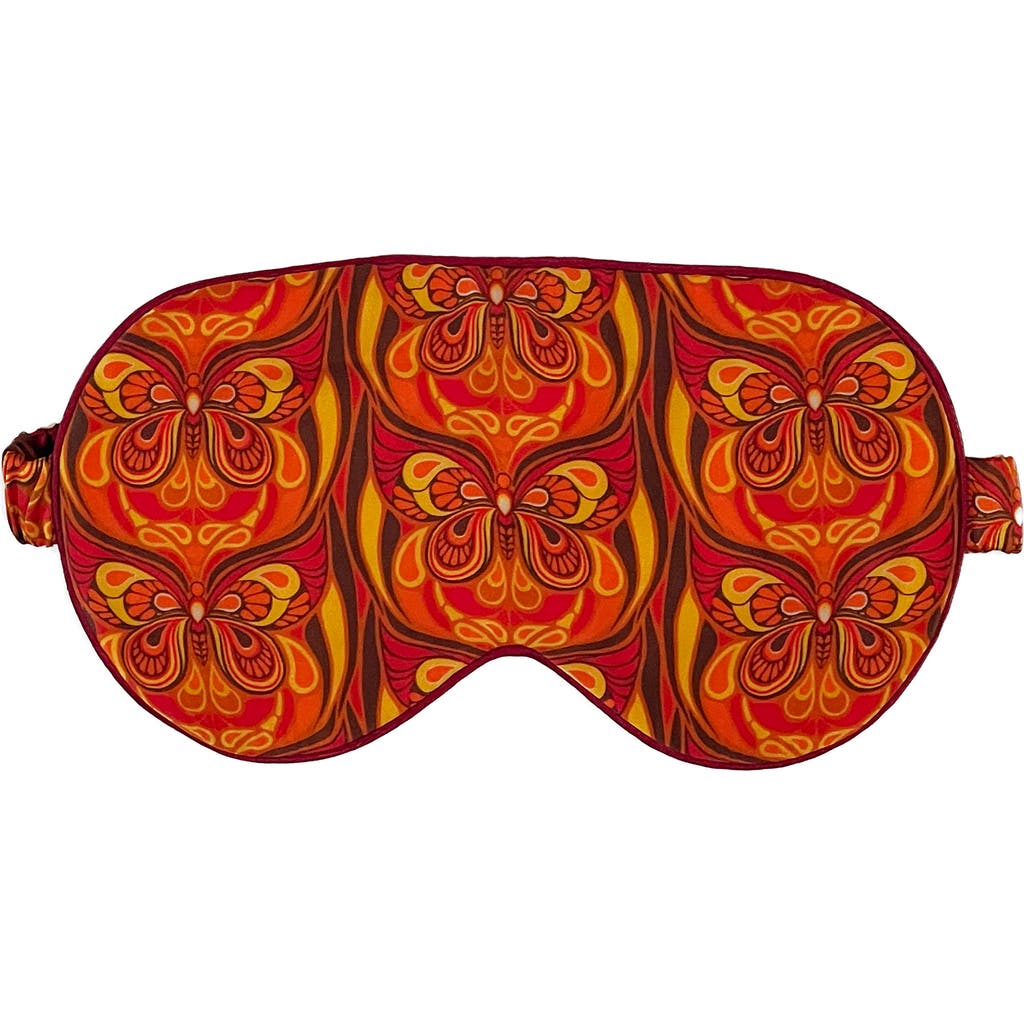 Henelle Silk Sleep Mask In Butterfly Effect Sunset