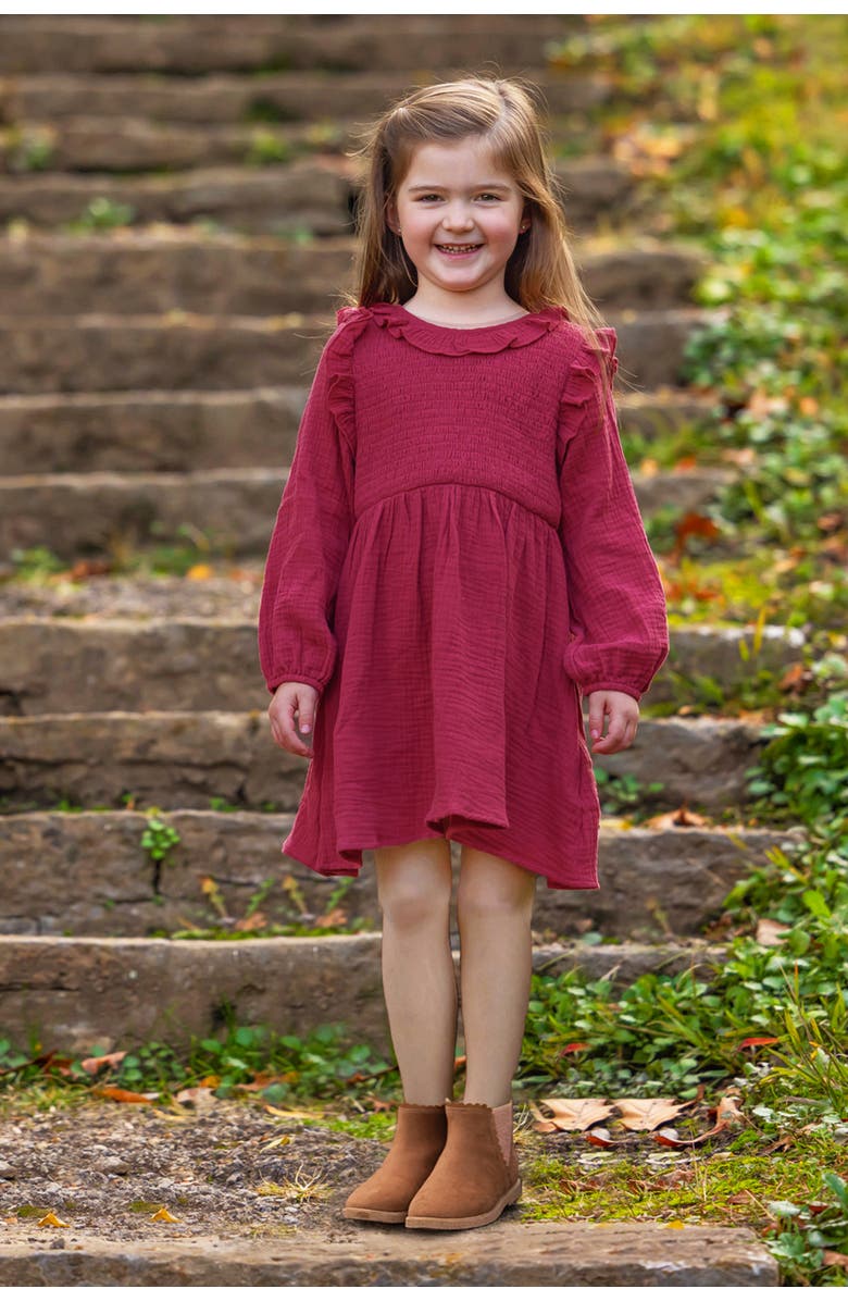 Mabel + Honey Autumn Dress Red, Alternate, color, Red