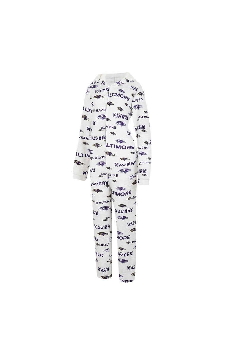 CONCEPTS SPORT Women's Concepts Sport  Cream Baltimore Ravens Docket Hoodie Full-Zip Union Suit, Alternate, color, 