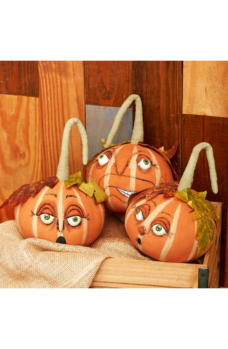 Gallerie II Pumpkin Patch Joe Spencer Gathered Traditions Halloween Art Doll Figure A/3, Alternate, color, Orange