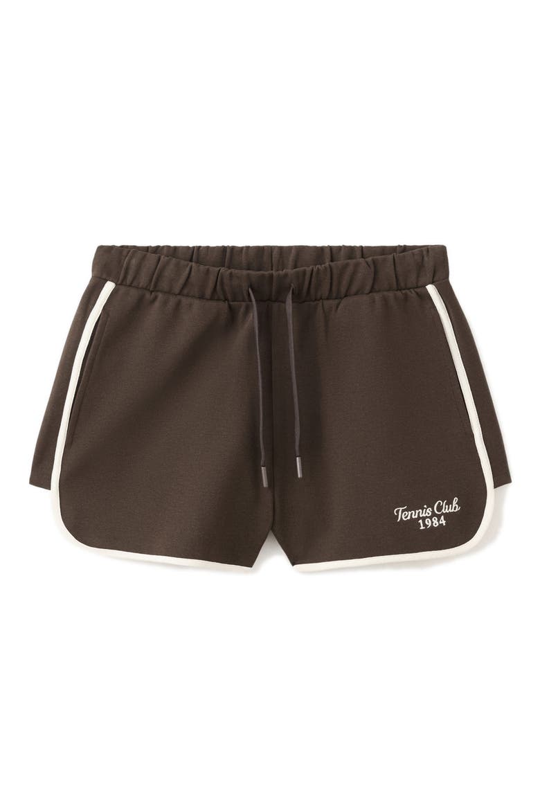 Tennis Club Shorts, Alternate, color, BROWN