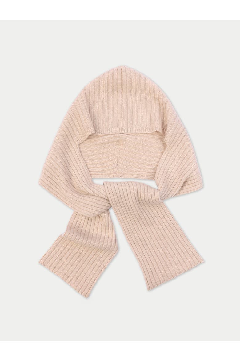 Cashmere Rib-knit Hood, Alternate, color, beige