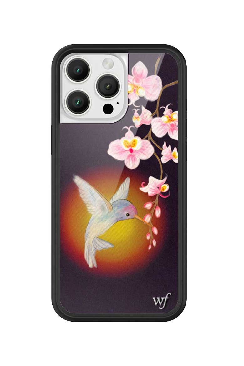 Hummingbird iPhone Case, Alternate, color, Black