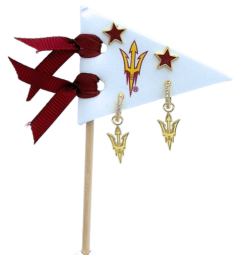 Arizona State University Pennant Pair Earring Set