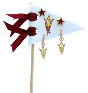 Color Shout Arizona State University Pennant Pair Earring Set