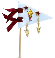 Color Shout Arizona State University Pennant Pair Earring Set