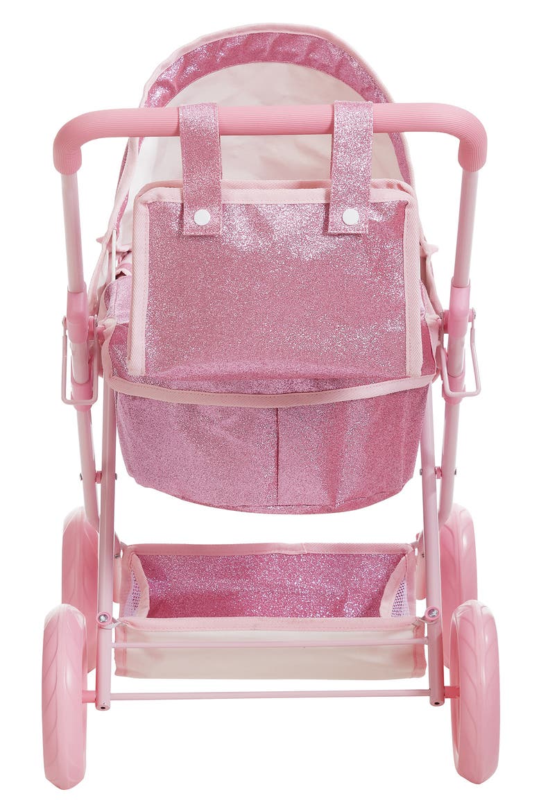 Olivia's Little World Baby Doll Bassinet Pram with Cover, Alternate, color, PINK