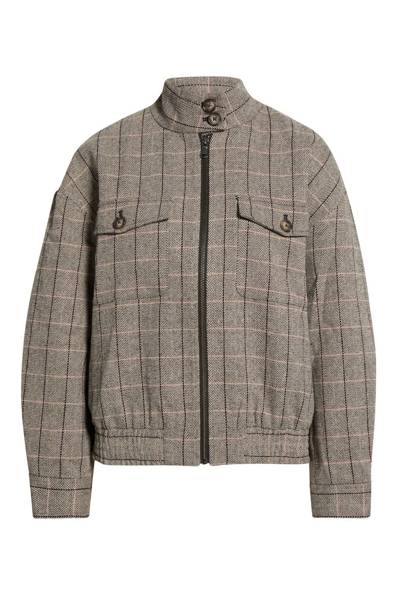 Copper Mixed Print Bomber Jacket, Main, color, MINK