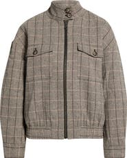 WAYF Copper Mixed Print Bomber Jacket