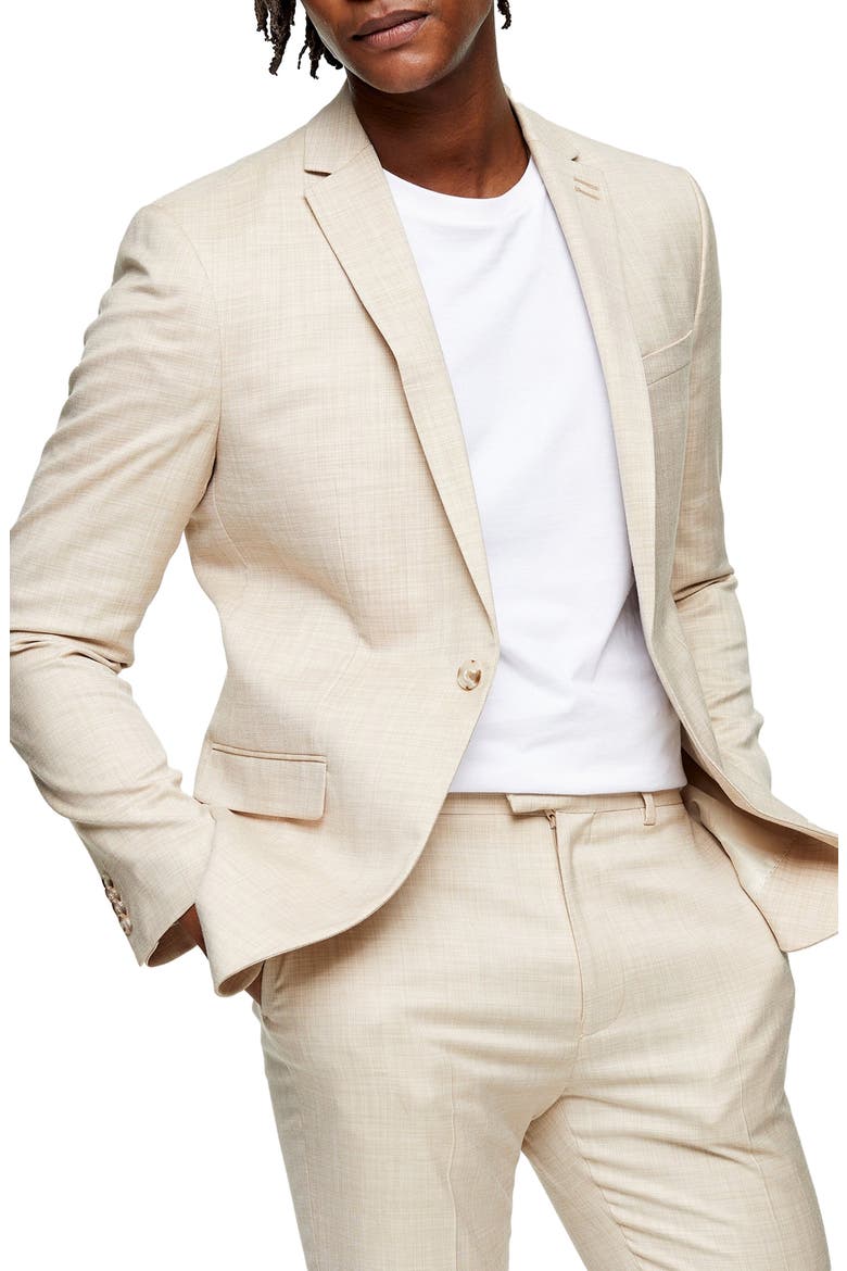 Dax Slim Fit Suit Jacket, Main, color, STONE