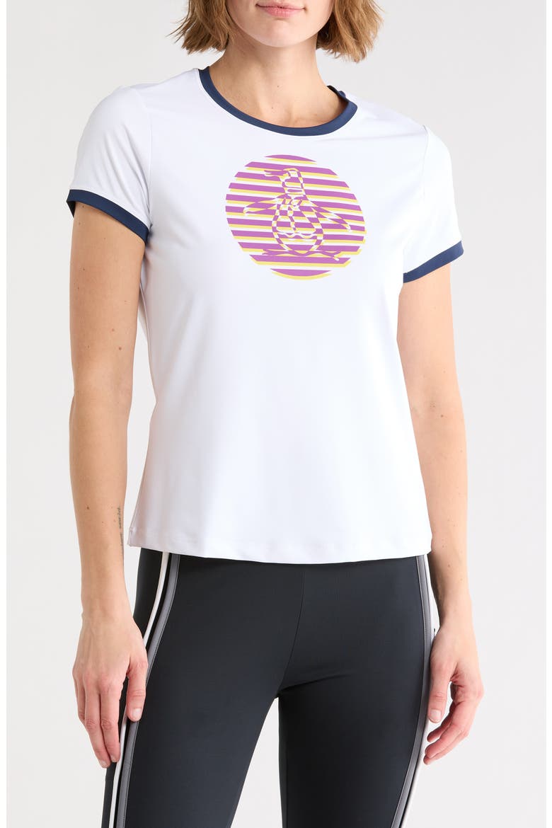 Short Sleeve Graphic Ringer Tee, Main, color, BRIGHT WHITE