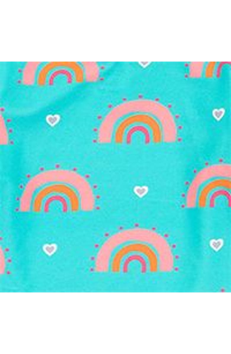 RuffleButts Baby Girls UPF50+ Pinafore One Piece, Alternate, color, Catching Rainbows