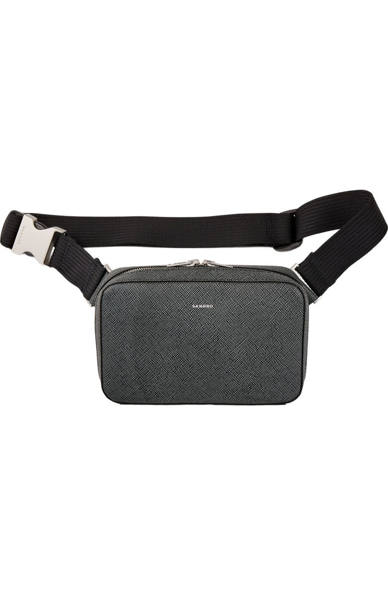 SANDRO Small reconstitued leather bag, Main, color,