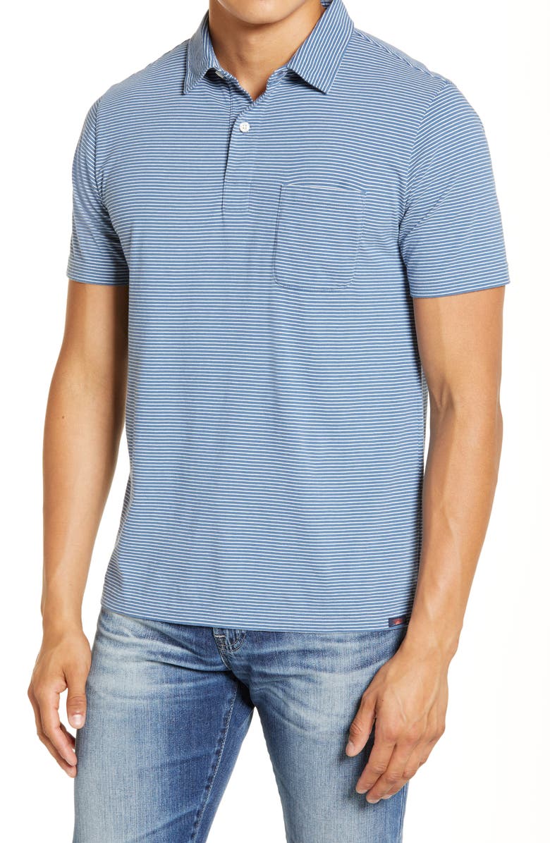 Faherty Brand Feeder Stripe Polo, Main, color, 
