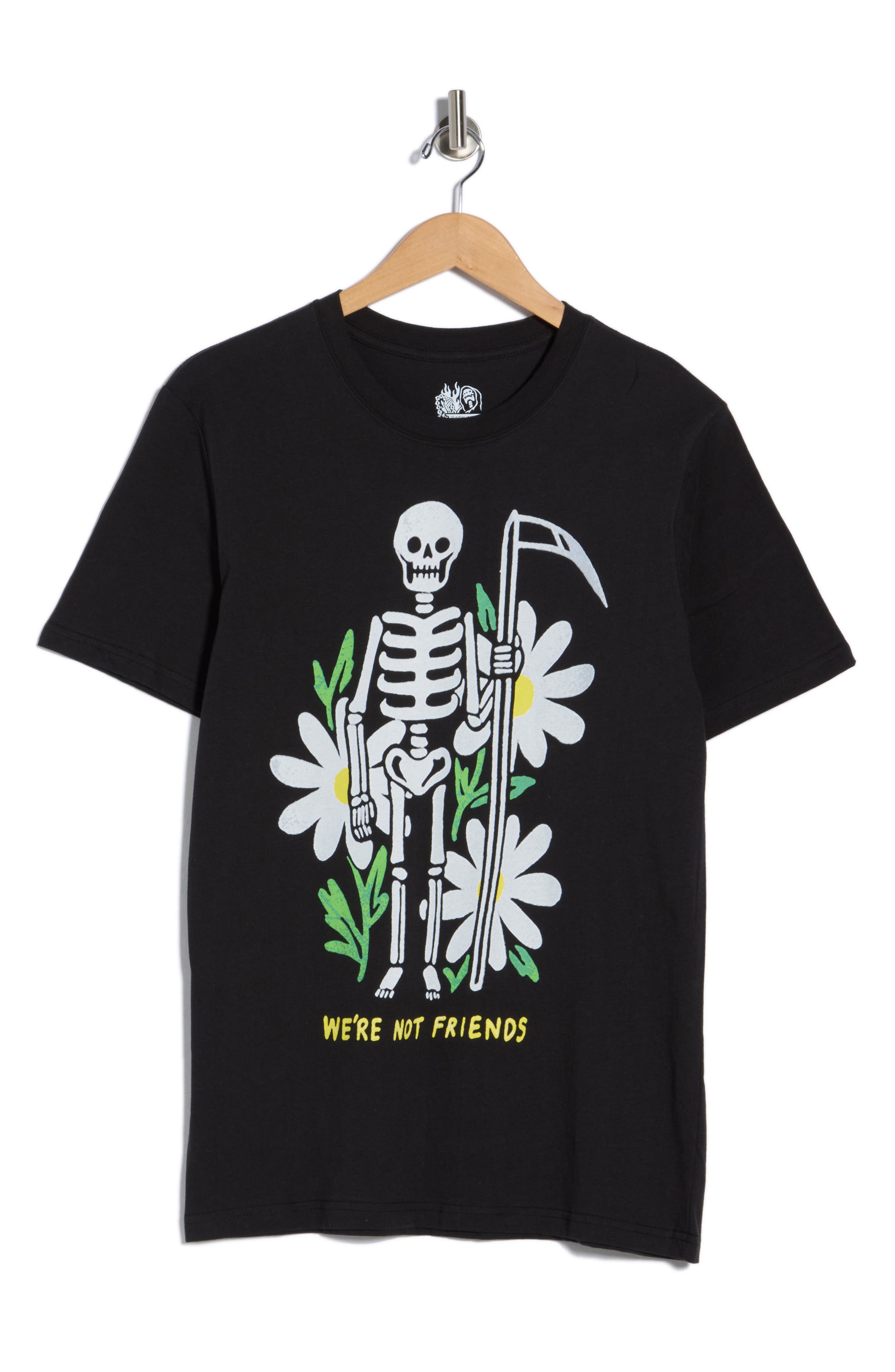 Goodie Two Sleeves Flower Skeleton Graphic T-Shirt