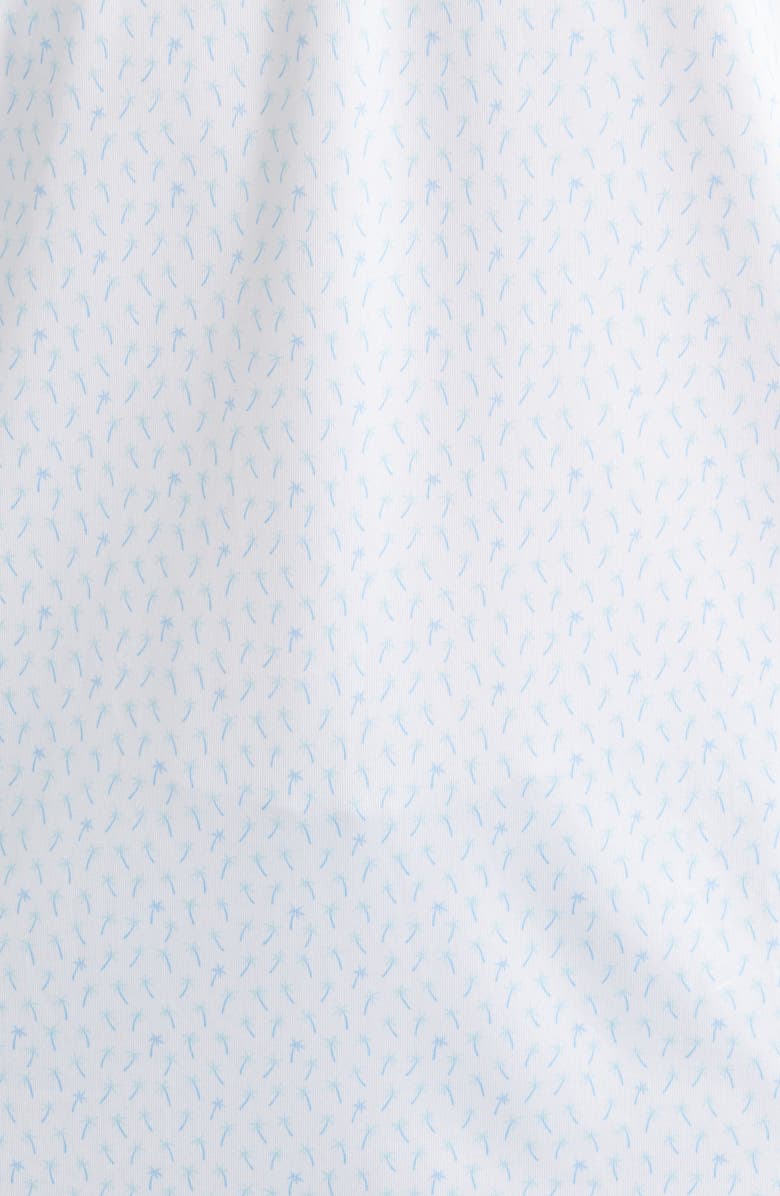 johnnie-O Marina Palm Tree Print Performance Jersey Polo, Alternate, color, Maliblu