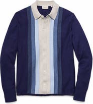 Bonobos Hudson Stripe Cotton & Cashmere Collared Cardigan