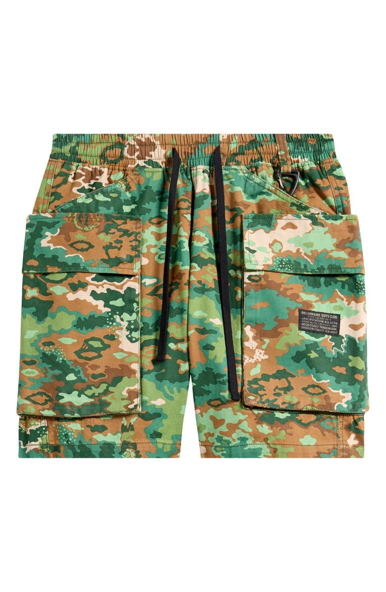 Billionaire Boys Club BB Camo Cotton Twill Cargo Shorts, Alternate, color, Eden
