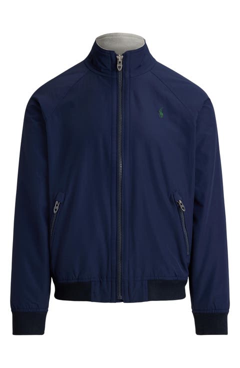 Embroidered Logo Raglan Sleeve Jacket