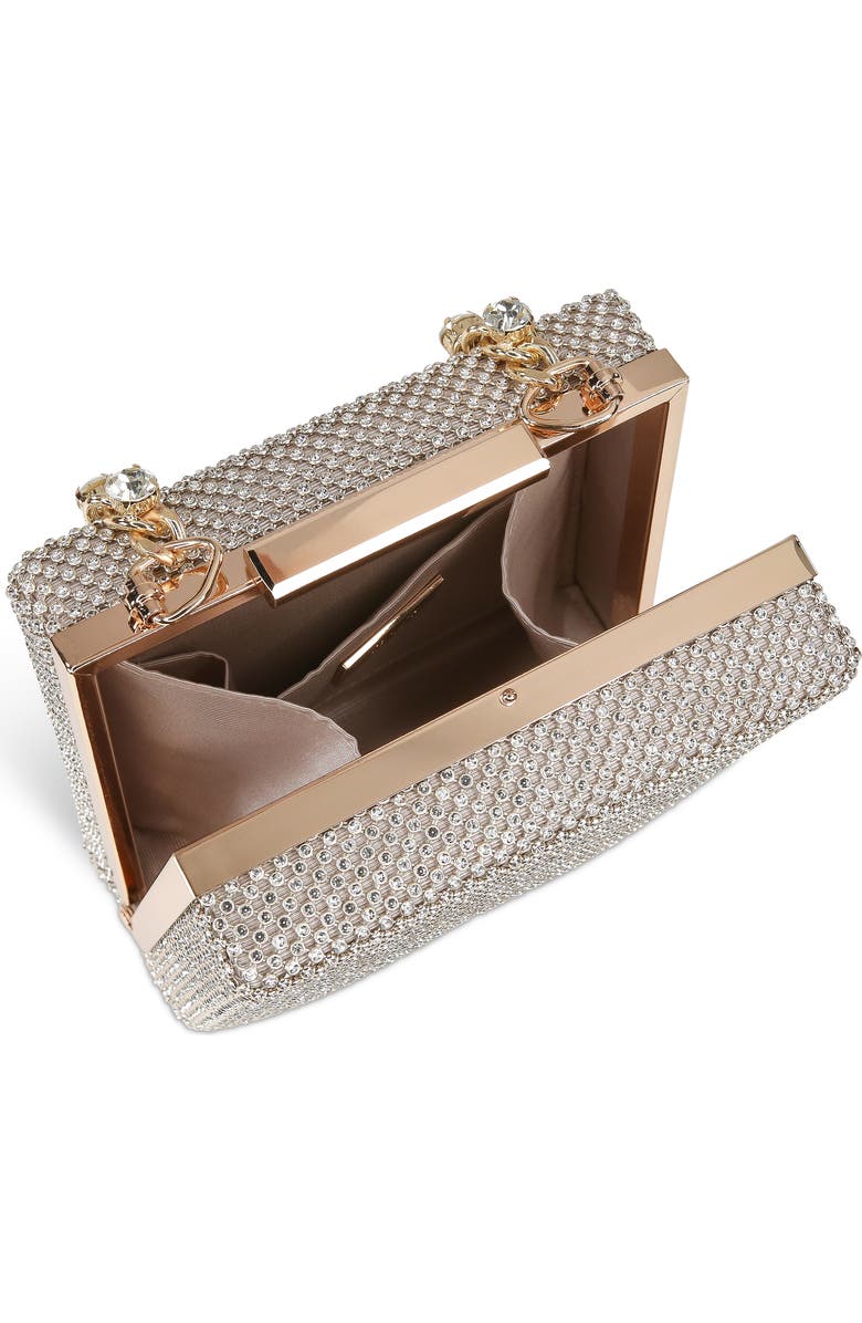 Jewel Badgley Mischka Billie Crystal Mini Box Clutch, Alternate, color, Gold