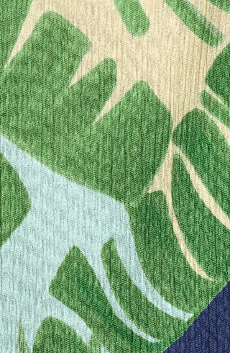 Sanctuary Crinkled Side Slit Cover-Up Pants, Alternate, color, Green Multi